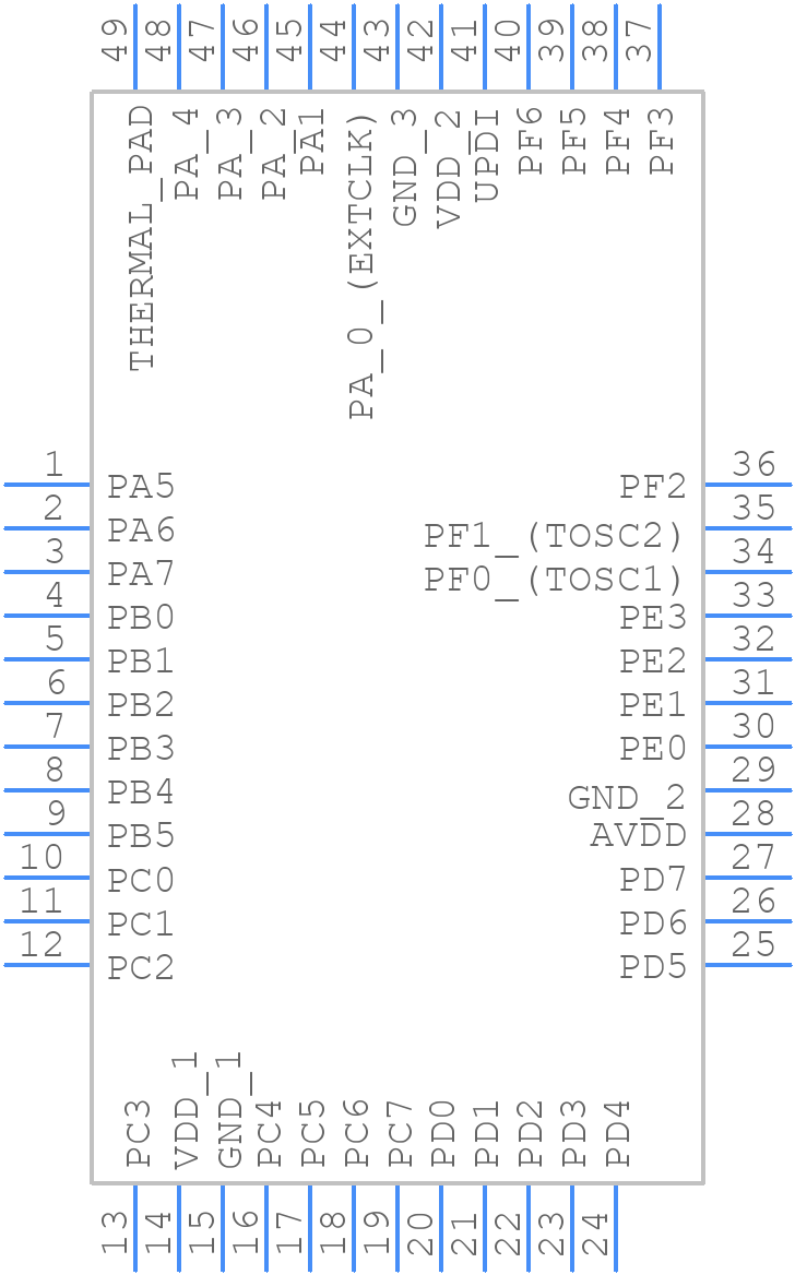 ATMEGA4809-MFR - Microchip - PCB symbol