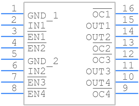 TPS2054BDRG4 - Texas Instruments - PCB symbol