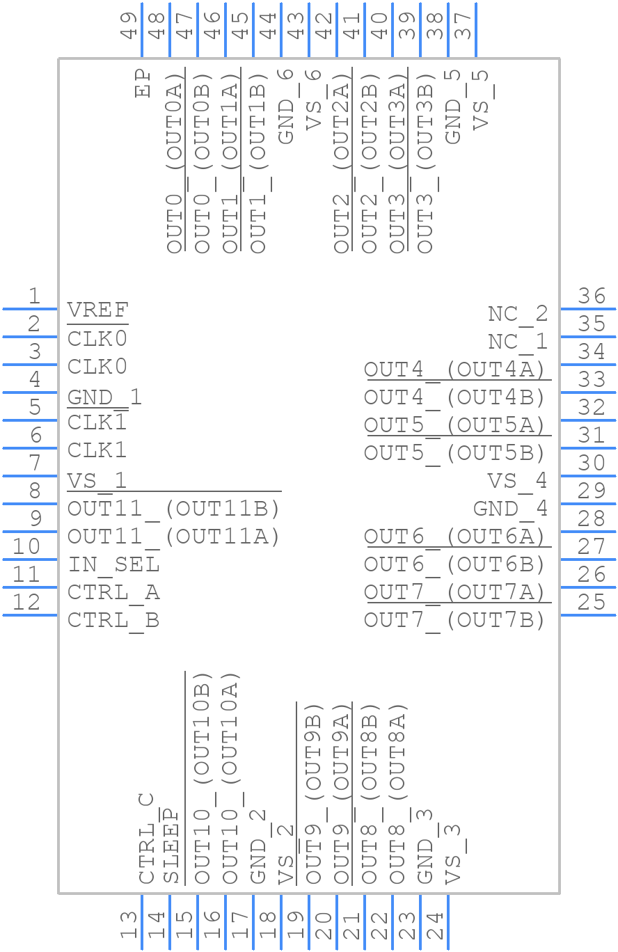 ADCLK854BCPZ - Analog Devices - PCB symbol