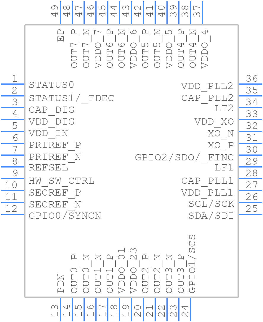 LMK05318BRGZT - Texas Instruments - PCB symbol