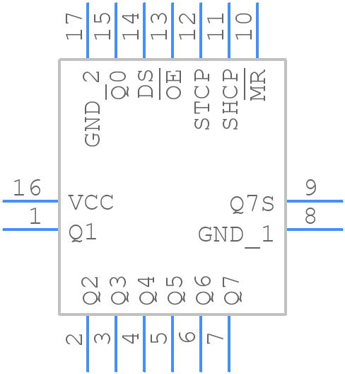 74HCT595BQ-Q100,11 - Nexperia - PCB symbol