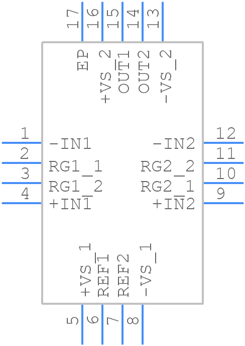 AD8222BCPZ-WP - Analog Devices - PCB symbol