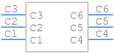KLS1-SIM-010-6P-1-T - KLS Electronic - PCB symbol