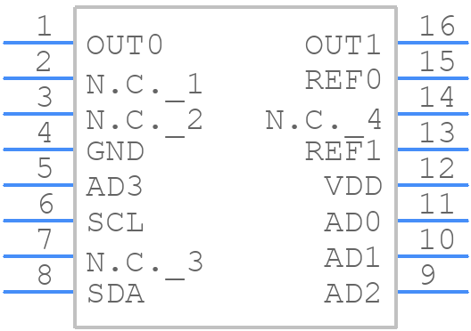 MAX519AESE+ - Analog Devices - PCB symbol