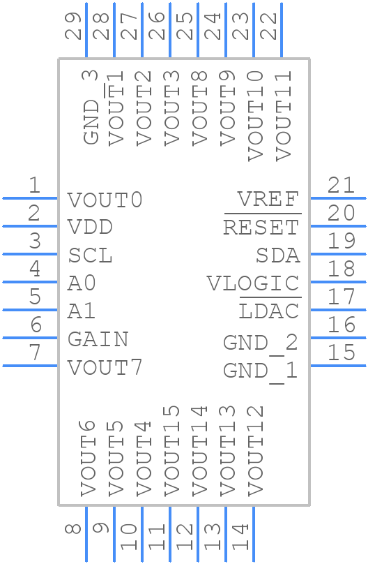 AD5673RBCPZ-2 - Analog Devices - PCB symbol