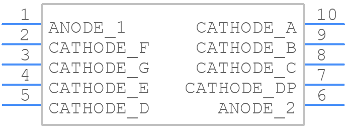 HDSP-F111 - Avago Technologies - PCB symbol