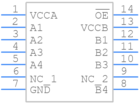NLSV4T244EDTR2G - onsemi - PCB symbol