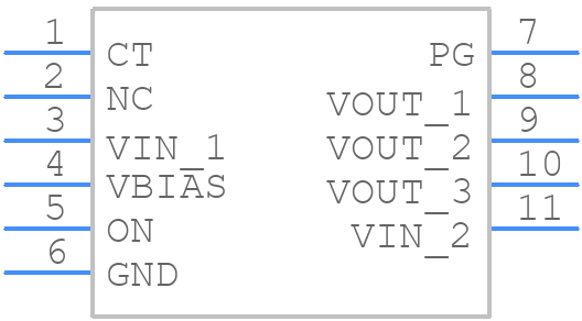 TPS22990NDMLT - Texas Instruments - PCB symbol