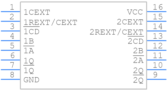 74HC4538PW-Q100,11 - Nexperia - PCB symbol