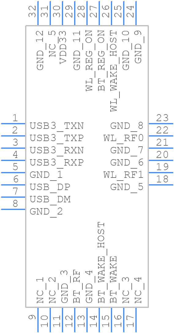 6222D-UUB - fnlink - PCB symbol