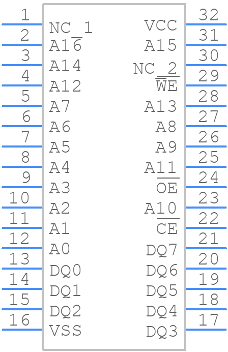 BQ4013YMA-85 - Texas Instruments - PCB symbol