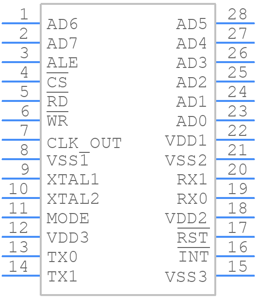 PCA82C200P - NXP - PCB symbol