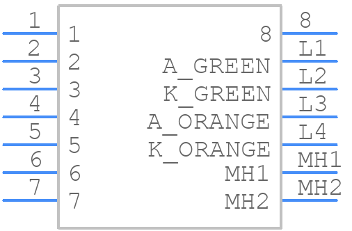 MTJ-88TUX1-FS2-PG2T-L5-C6A-HT - Adam Tech - PCB symbol