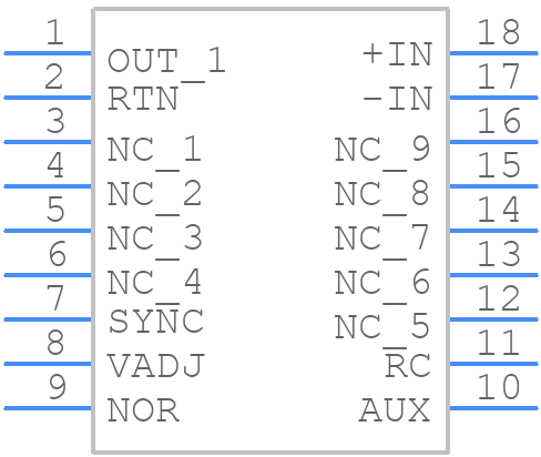PKF5611SI - Ericsson Power Modules - PCB symbol