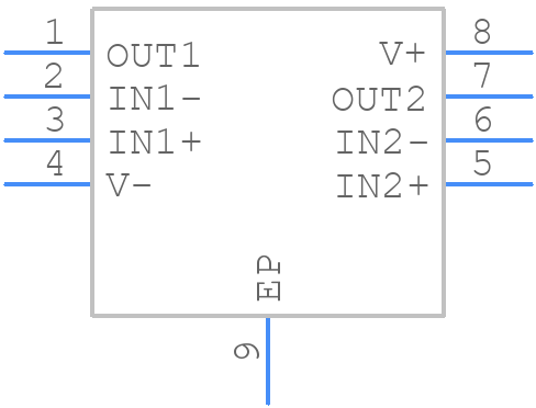 OPA2375IDSGR - Texas Instruments - PCB symbol