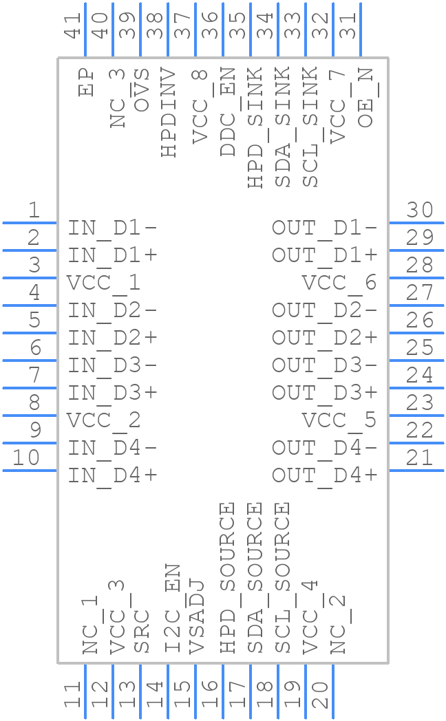 SN75DP139RSBT - Texas Instruments - PCB symbol