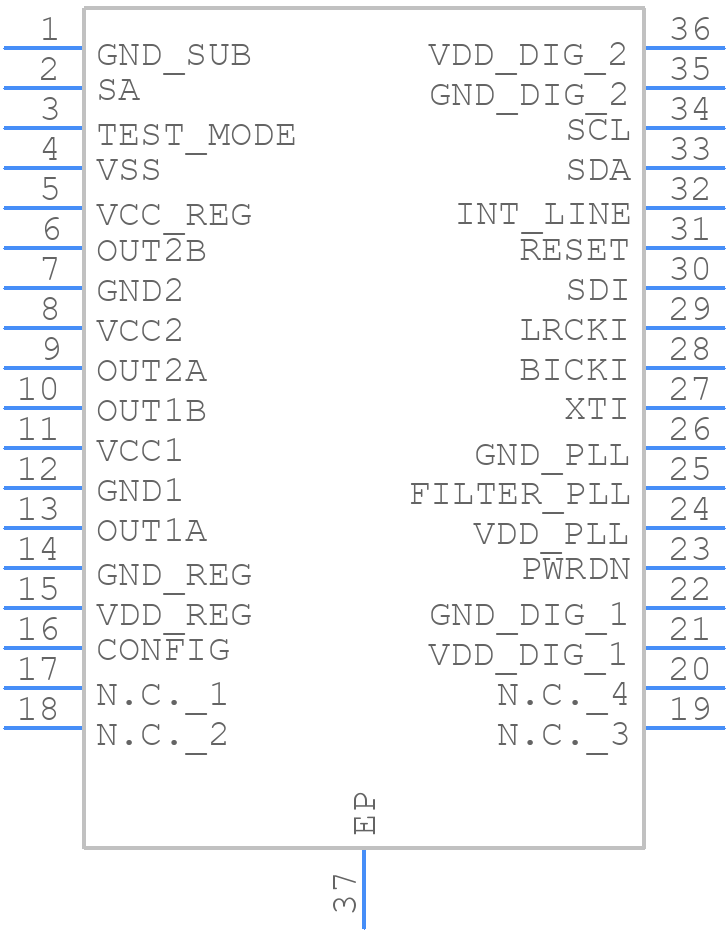STA333W - STMicroelectronics - PCB symbol