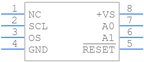 MAX7501MSA+ - Analog Devices - PCB symbol