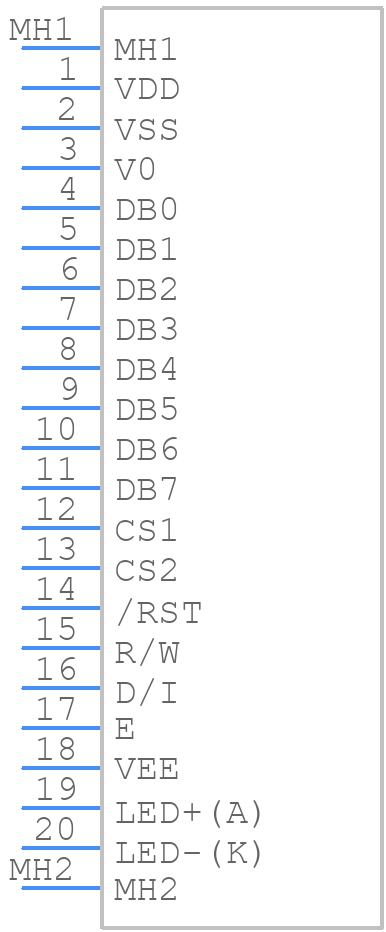 128064B SBH-PW-N - RAYSTAR - PCB symbol