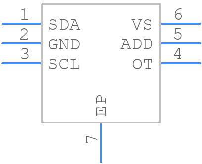 MAX6625PMTT+T - Analog Devices - PCB symbol