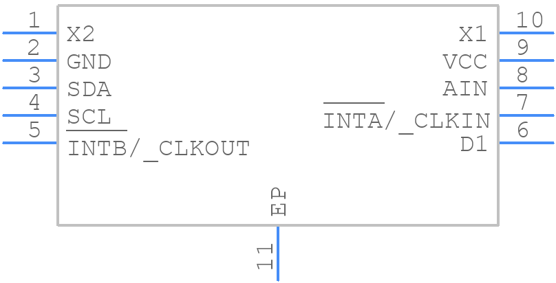 MAX31341CETB+ - Analog Devices - PCB symbol