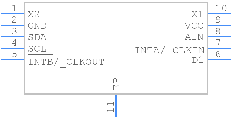 MAX31341CETB+T - Analog Devices - PCB symbol