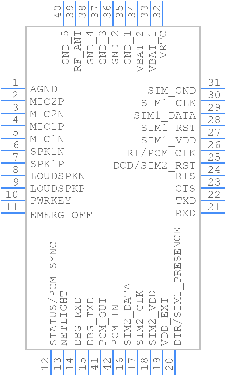 M95FA-TEA-03-STD - Quectel - PCB symbol