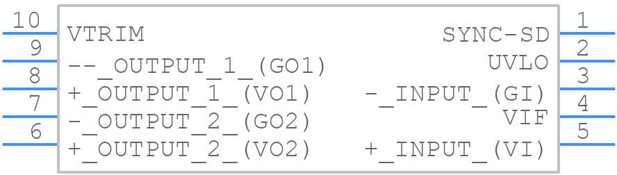 MGDD-21-N-F - Gaia Converter - PCB symbol
