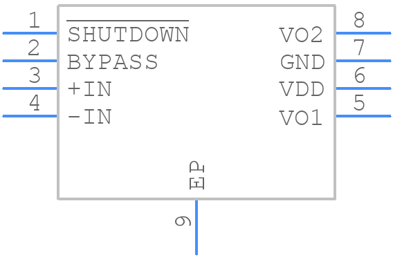 LM4879SDX/NOPB - Texas Instruments - PCB symbol