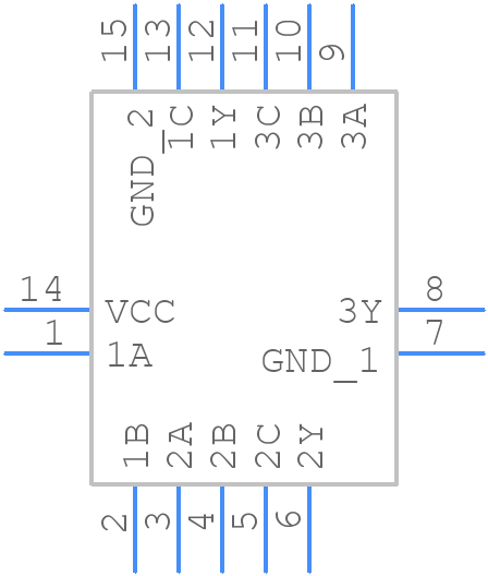 74LVC11BQ-Q100X - Nexperia - PCB symbol