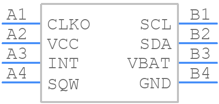 MAX31343EKA+T - Analog Devices - PCB symbol