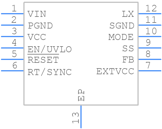 MAX17760ATC+ - Analog Devices - PCB symbol