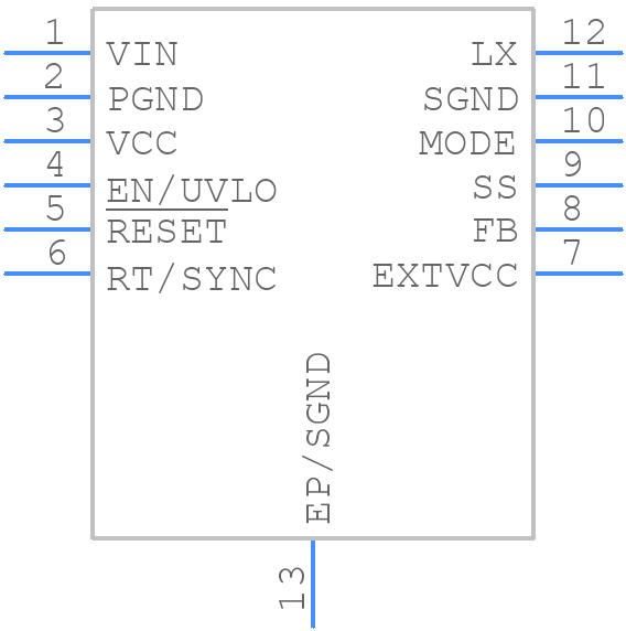 MAX17760ATC+ - Analog Devices - PCB symbol