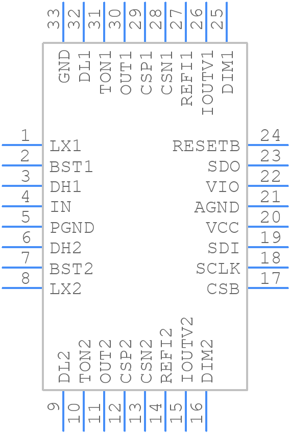 MAX20096ATJ/VY+T - Analog Devices - PCB symbol
