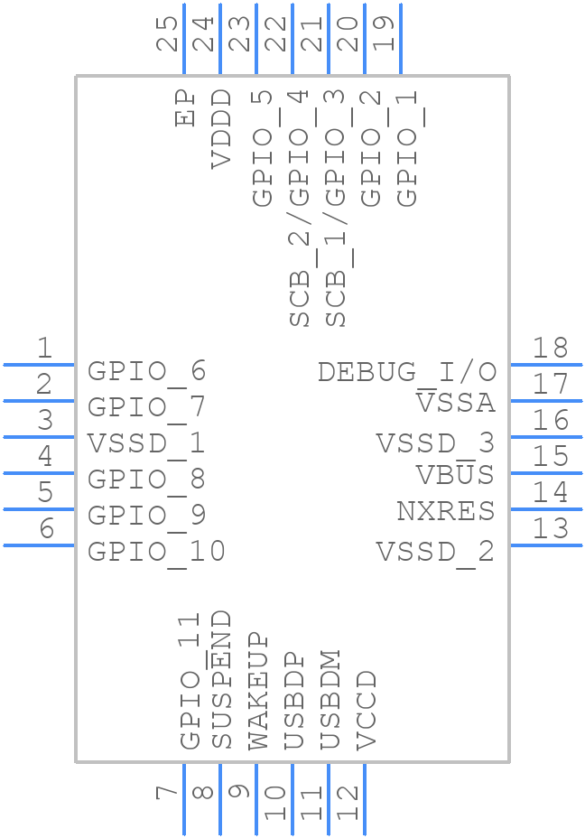 CY7C65210-24LTXIT - Infineon - PCB symbol