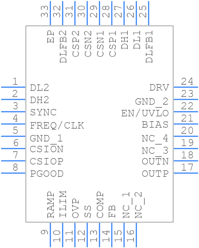 MAX15158ATJ+ - Analog Devices - PCB symbol