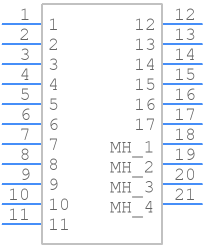 B5743-117-M-L-1 - Harwin - PCB symbol