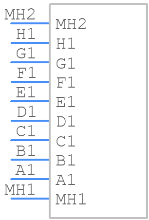 M80-4000000F1-08-321-00-000 - Harwin - PCB symbol