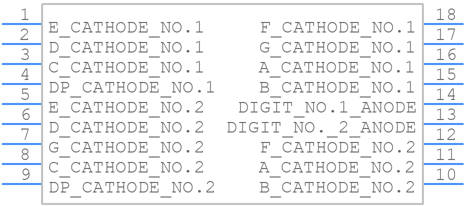 HDSP-K511 - Avago Technologies - PCB symbol