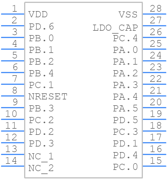 MINI57EDE - Nuvoton - PCB symbol