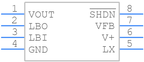 MAX639CPA+ - Analog Devices - PCB symbol