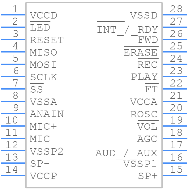 ISD17120PY01 - Winbond - PCB symbol