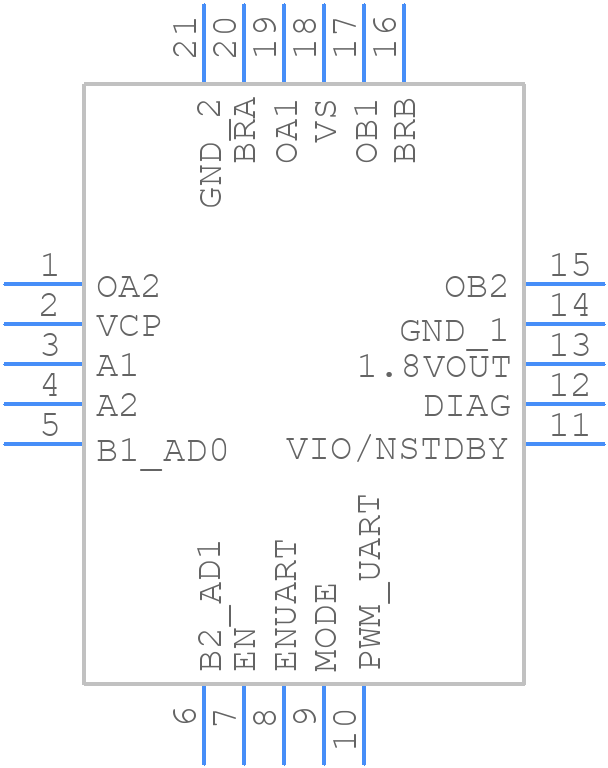TMC7300 - Analog Devices - PCB symbol