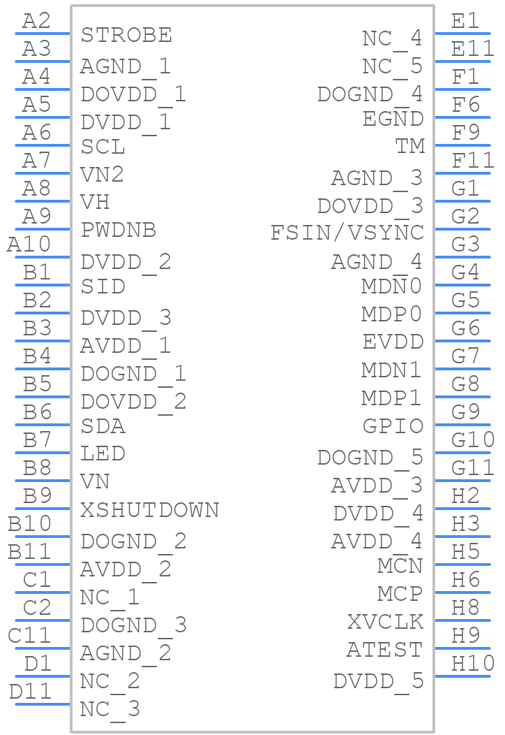 OV9713 - OmniVision Technologies Inc - PCB symbol