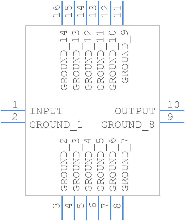 BPF-V300+ - Mini-Circuits - PCB symbol