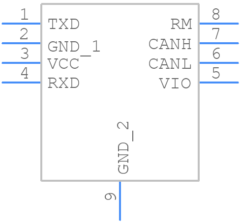 TLE9250XLEXUMA1 - Infineon - PCB symbol