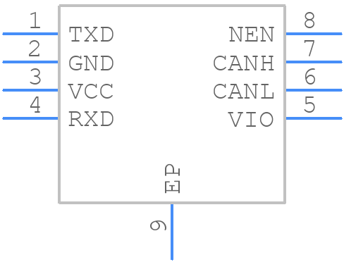 TLE9250VLEXUMA1 - Infineon - PCB symbol