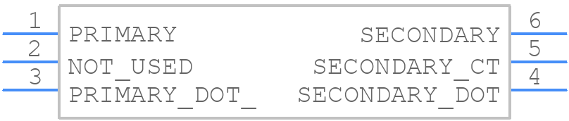 ADT8-1T+ - Mini-Circuits - PCB symbol