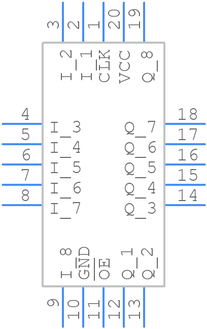 TIBPAL16R8-25CFN - Texas Instruments - PCB symbol