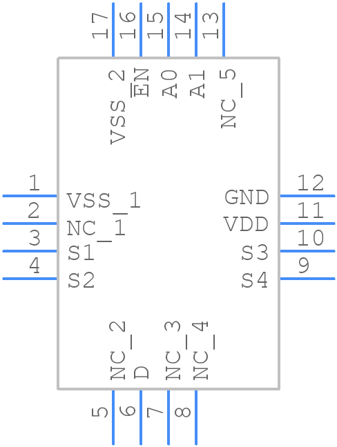 ADG5404BCPZ-REEL7 - Analog Devices - PCB symbol